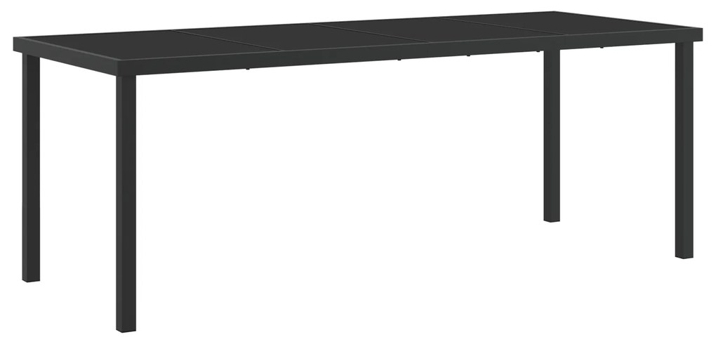 vidaXL Καρέκλες Κήπου με μαξιλάρι 9 pcs Μαύρο 200 x 80 x 73 εκ