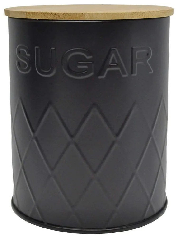 Βάζο Ζάχαρης Sugar 817061 10x10x13cm Black-Natural Ankor Metal,Bamboo