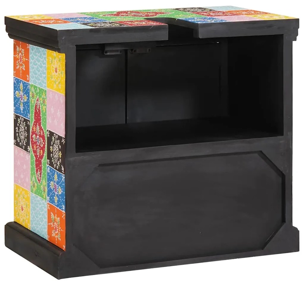 vidaXL Ντουλάπι νιπτήρα Καφέ 60 x 35 x 55 cm Στερεό ξύλο μάνγκο