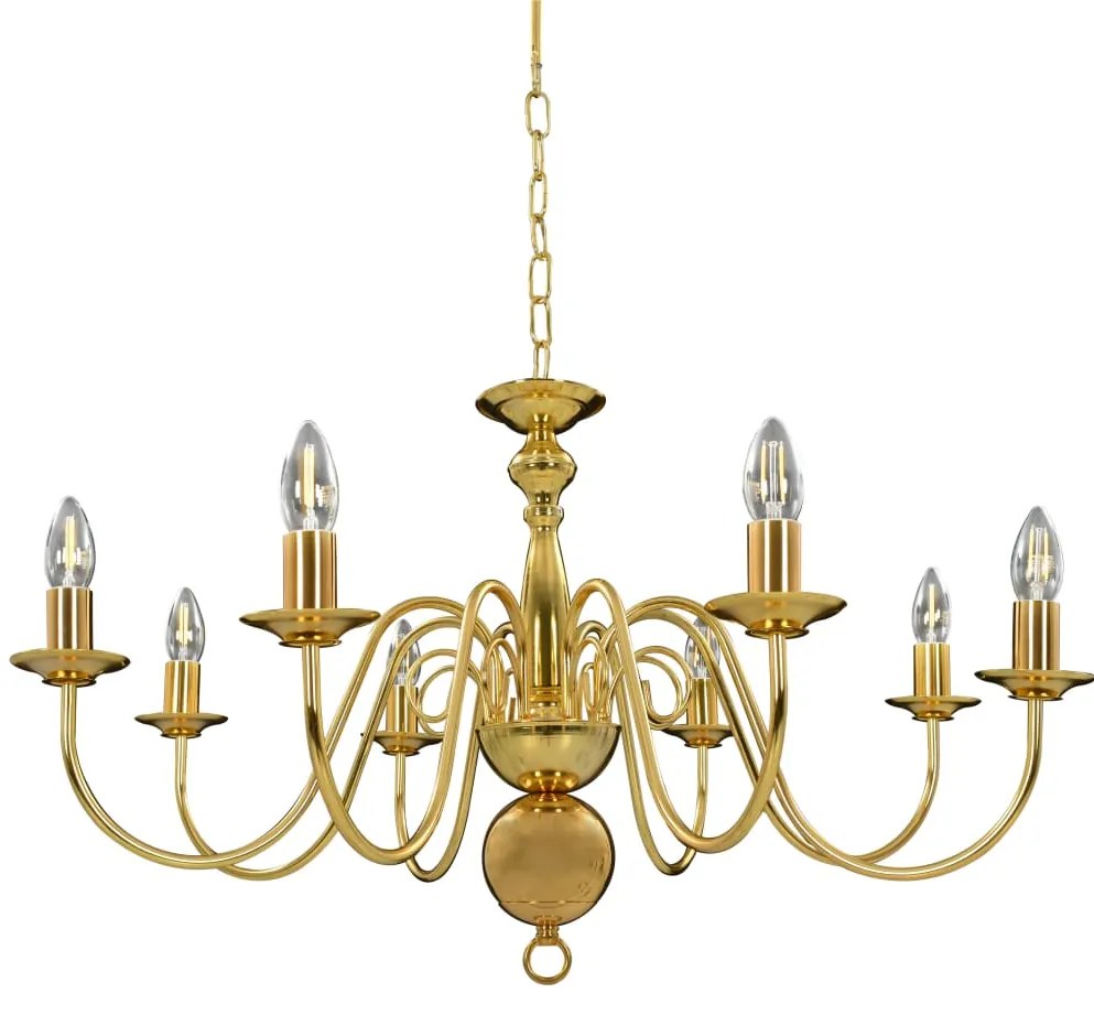 vidaXL Πολυέλαιος Χρυσός 8 x E14 Λαμπτήρες