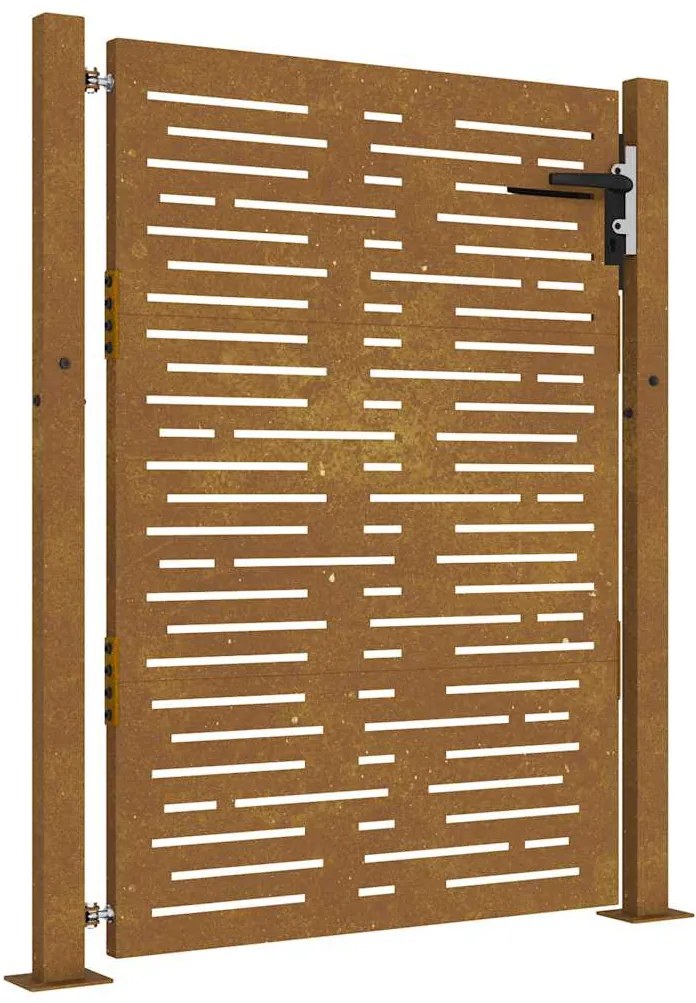 vidaXL Πόρτα Κήπου Τετράγωνη 100x125 εκ. από Ατσάλι Corten