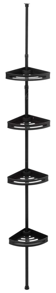Ραφιέρα Μπάνιου Τηλεσκοπική (20.5x20.5x180-210) F-V Black 200130