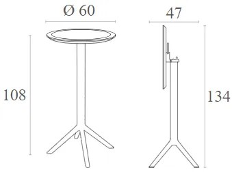 SKY OLIVE GREEN BAR Φ60Χ108εκ.ΠΤΥΣ/ΝΟ ΤΡΑΠ. ΠΟΛ/ΝΙΟΥ