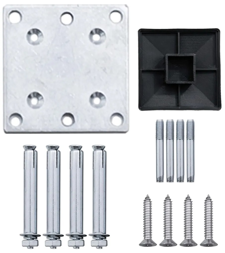 vidaXL Πάνελ Περίφραξης Γκρι 175 x 186 εκ. από WPC