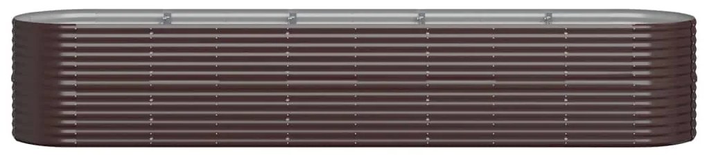 vidaXL Ζαρντινιέρα Καφέ 368x80x68 εκ. Γαλβανισμένος χάλυβας