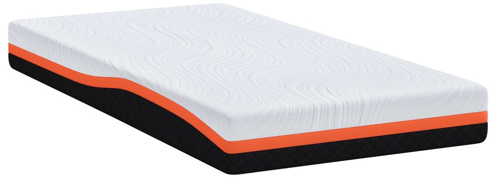 vidaXL Στρώμα Λευκό, Γκρι 90 x 200 cm Pěna