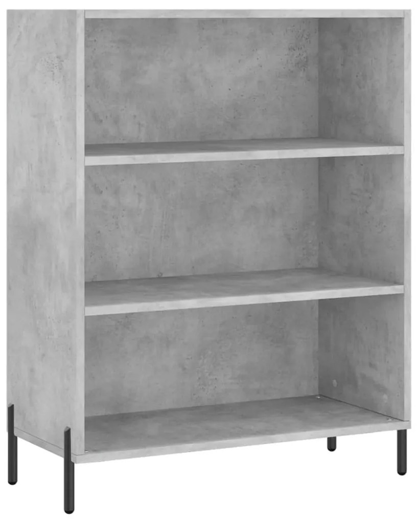 vidaXL Ντουλάπι Γκρι Σκυροδέματος 69,5x34x180 εκ. Επεξεργασμένο Ξύλο