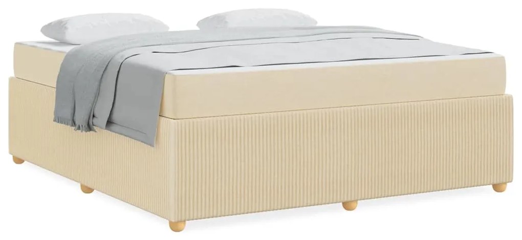 vidaXL Σκελετός Κρεβατιού Άλλο Κρεμ 180 x 200 cm ύφασμα