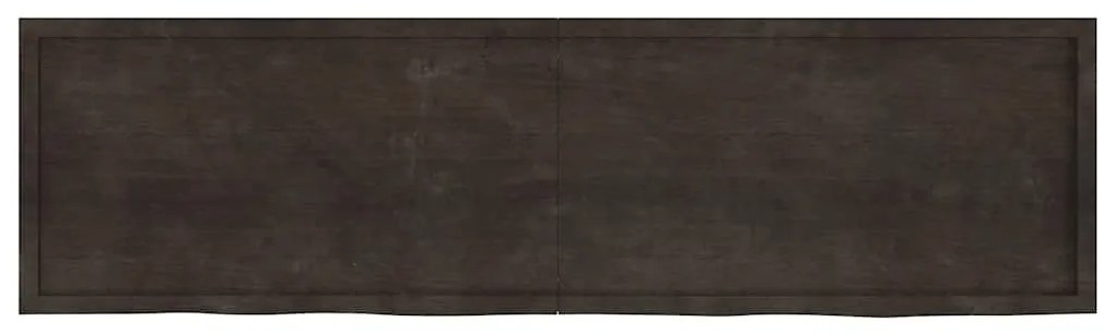 vidaXL Ράφι Τοίχου Σκούρο Καφέ 220x60x(2-4) εκ. Επεξ. Μασίφ Ξύλο Δρυός