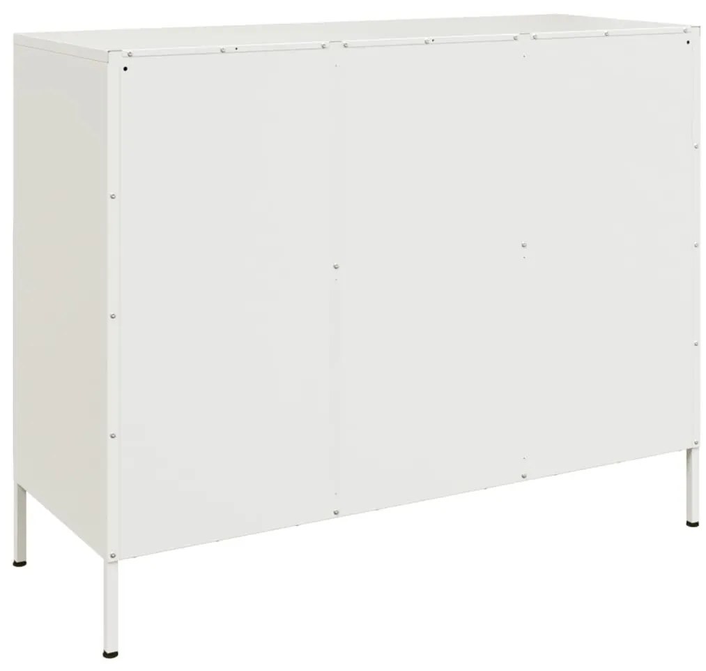Ντουλάπι Λευκό 100,5x39x79 εκ. από Χάλυβα - Λευκό