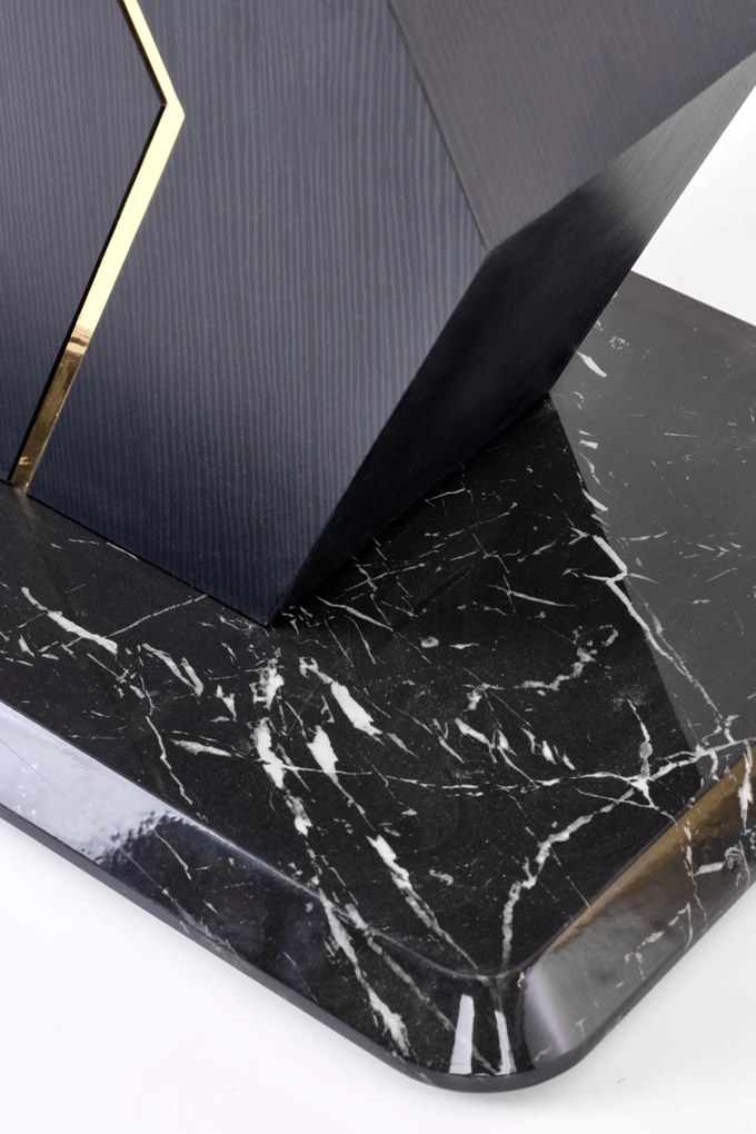 VINCENZO table white marble, leg black/gold DIOMMI V-CH-VINCENZO-ST