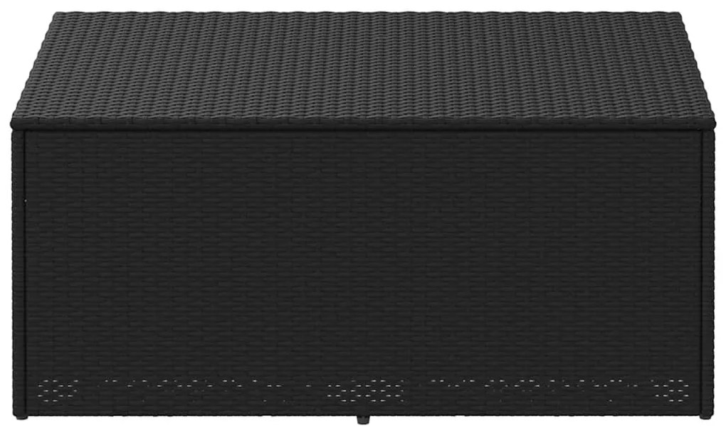 vidaXL Κήπος κουτί αποθήκευσης μαύρο 110x50x58 cm Poly Rattan