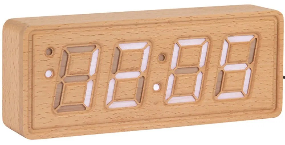 Ρολόι Επιτραπέζιο - Ξυπνητήρι Engraved KA6024WD 4,5x8cm Natural Karlsson Ξύλο