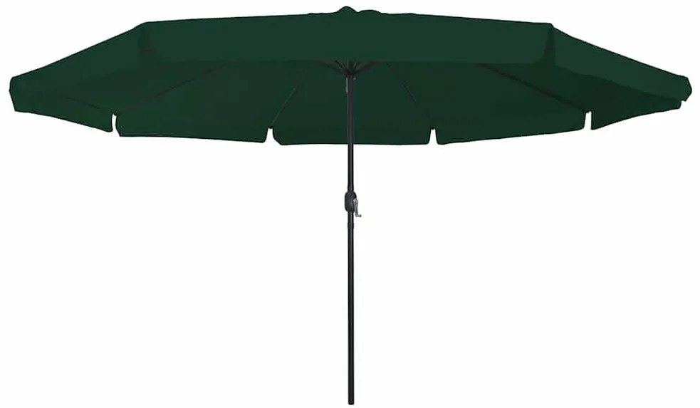 vidaXL Ομπρέλα Κήπου Πράσινο και Μαύρο 395 x 395 x 245 εκ.