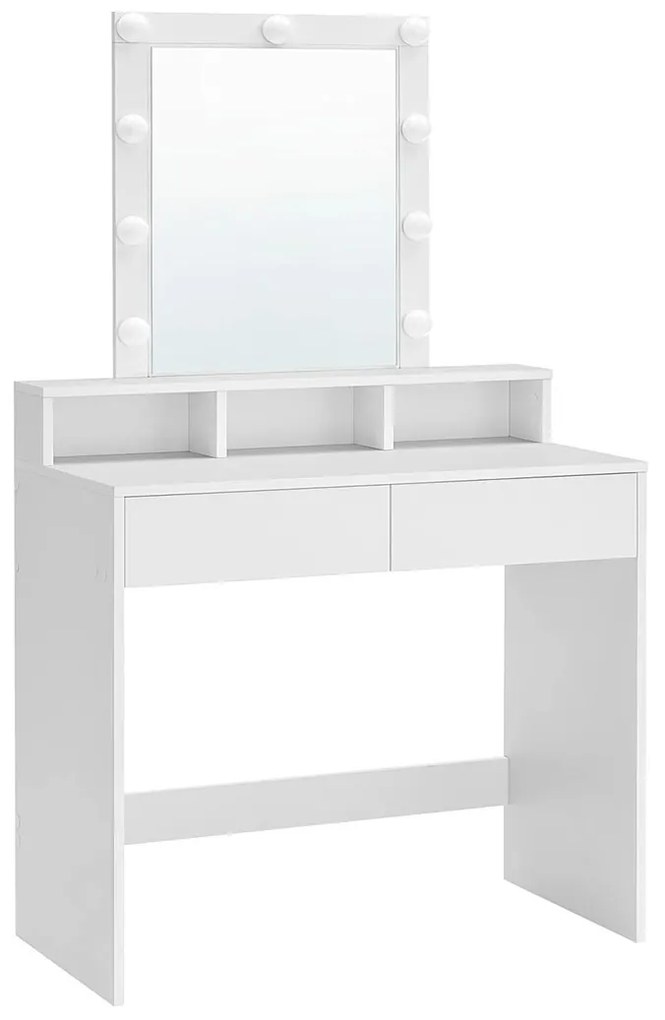 Τουαλέτα Burbank 124, Άσπρο, Καθρέφτης, 75x80x40cm, 27 kg | Epipla1.gr
