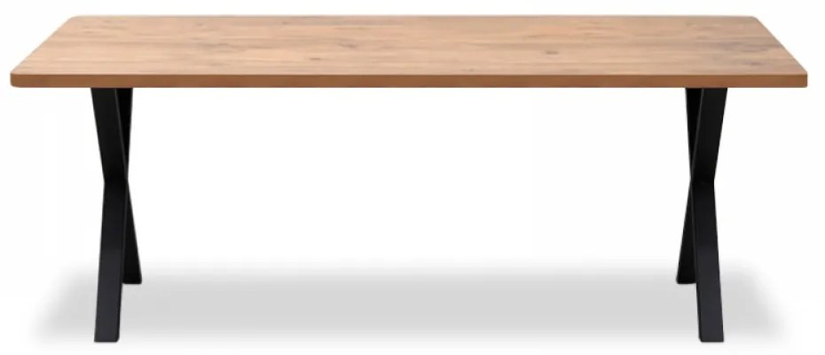 Τραπέζι &quot;MOERA&quot; από MDF/μέταλλο σε χρώμα ακακία/μαύρο 200x100x75