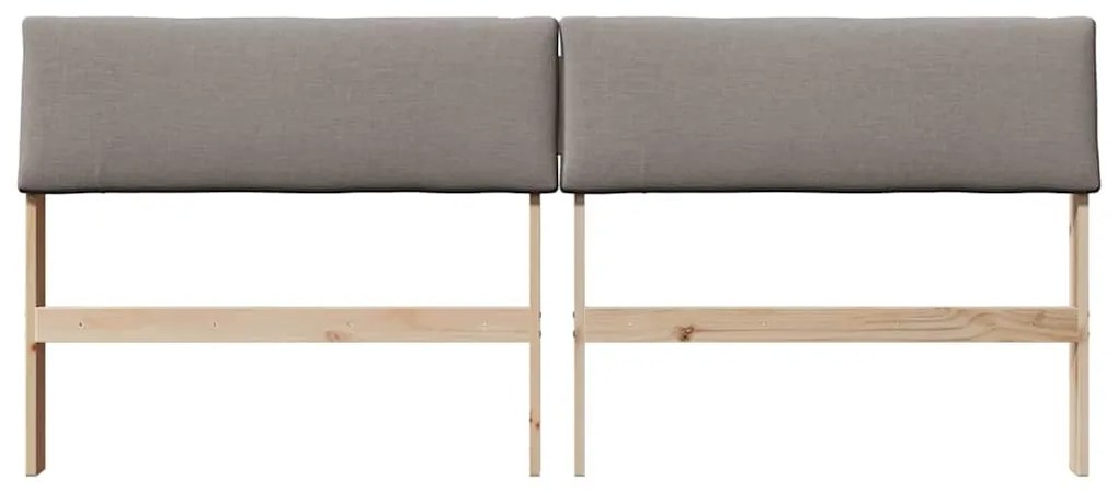 vidaXL Ταπετσαρισμένο κεφαλάρι Taupe 180 cm Στερεά ξυλεία πεύκου