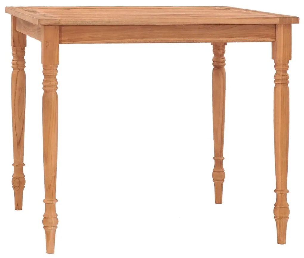vidaXL Τραπέζι Batavia 85 x 85 x 75 εκ. από Μασίφ Ξύλο Teak