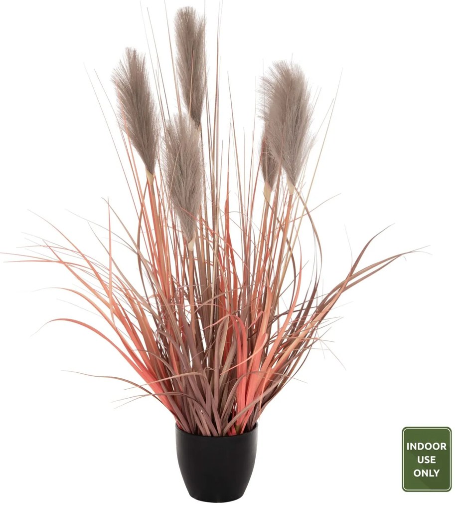 Διακοσμητικό Συνθετικό Φυτό Σε Γλάστρα Grass+Feather Φ14,5x12,5-86Υ εκ.