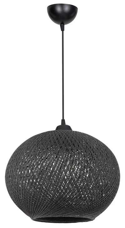 Φωτιστικό οροφής μονόφωτο Leshia pakoworld Ε27 μαύρο Φ38x38εκ