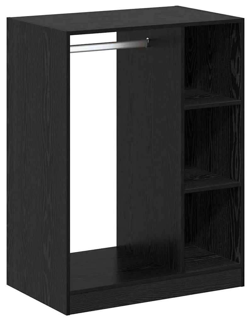 vidaXL Ντουλάπι με ράφι με αποθήκευση Μαύρη Οξυά 77 x 48 x 102 cm