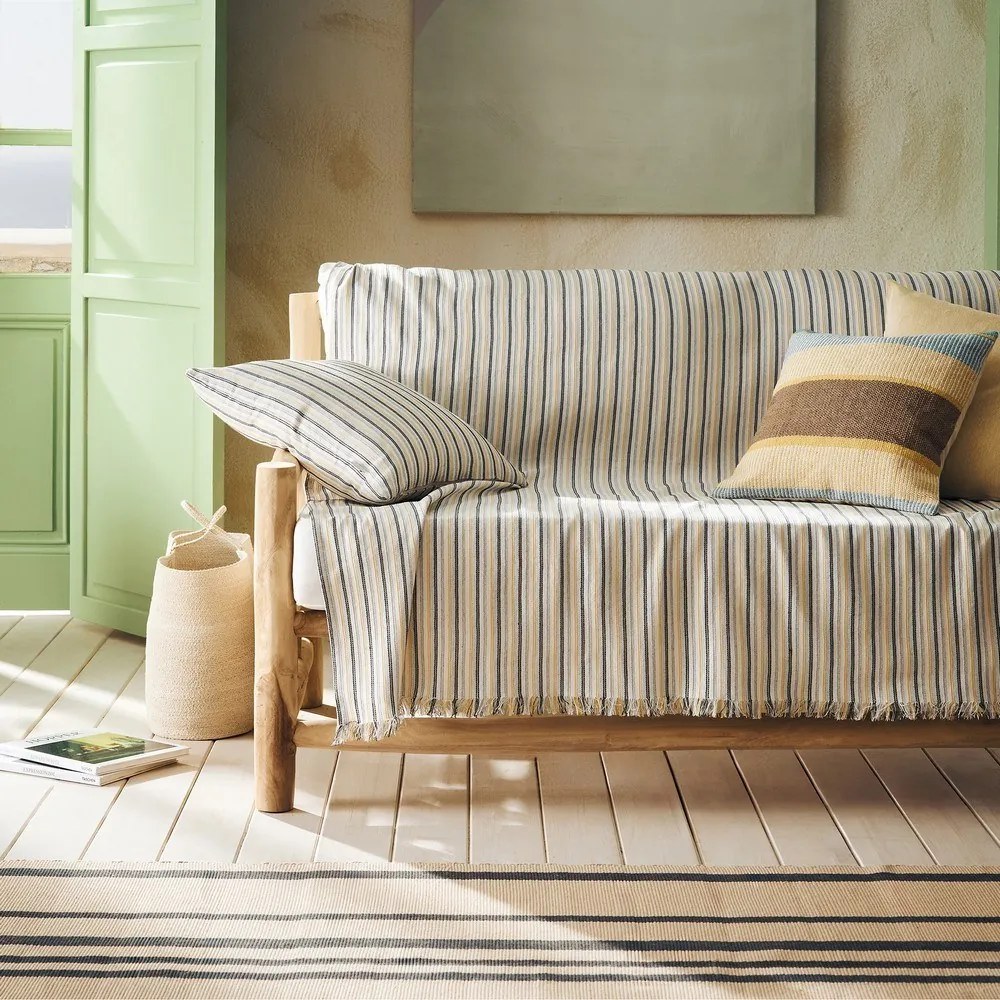 Ριχτάρι Clover 334/01 Grey-Yellow Gofis Home Πολυθρόνα 180x180cm Βαμβάκι-Ακρυλικό