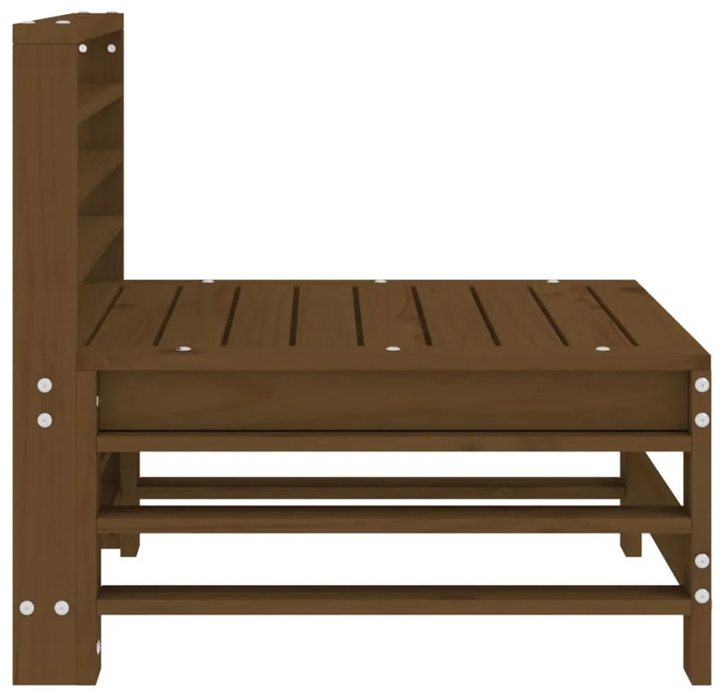 vidaXL Καναπέδες Κήπου Μεσαίοι 2 τεμ. Καφέ Μελί από Μασίφ Ξύλο Πεύκου