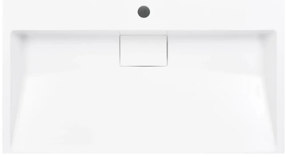 vidaXL Νιπτήρας Λευκός 80x46x11 εκ. Συνθετικός από Τεχνητό Μάρμαρο