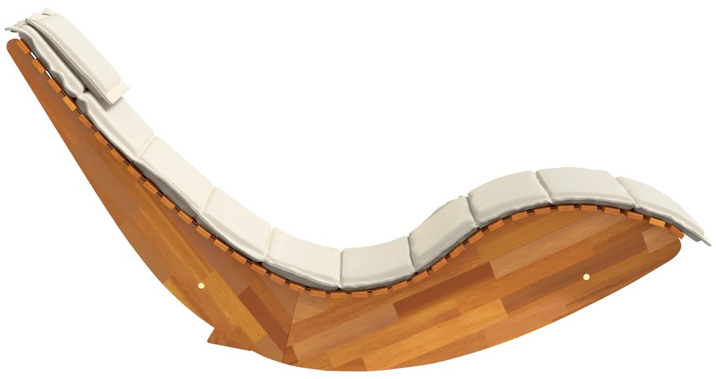 vidaXL Ξαπλώστρα 2 pcs Καφέ 60 x 154 x 74εκ Μασίφ ξύλο ακακίας