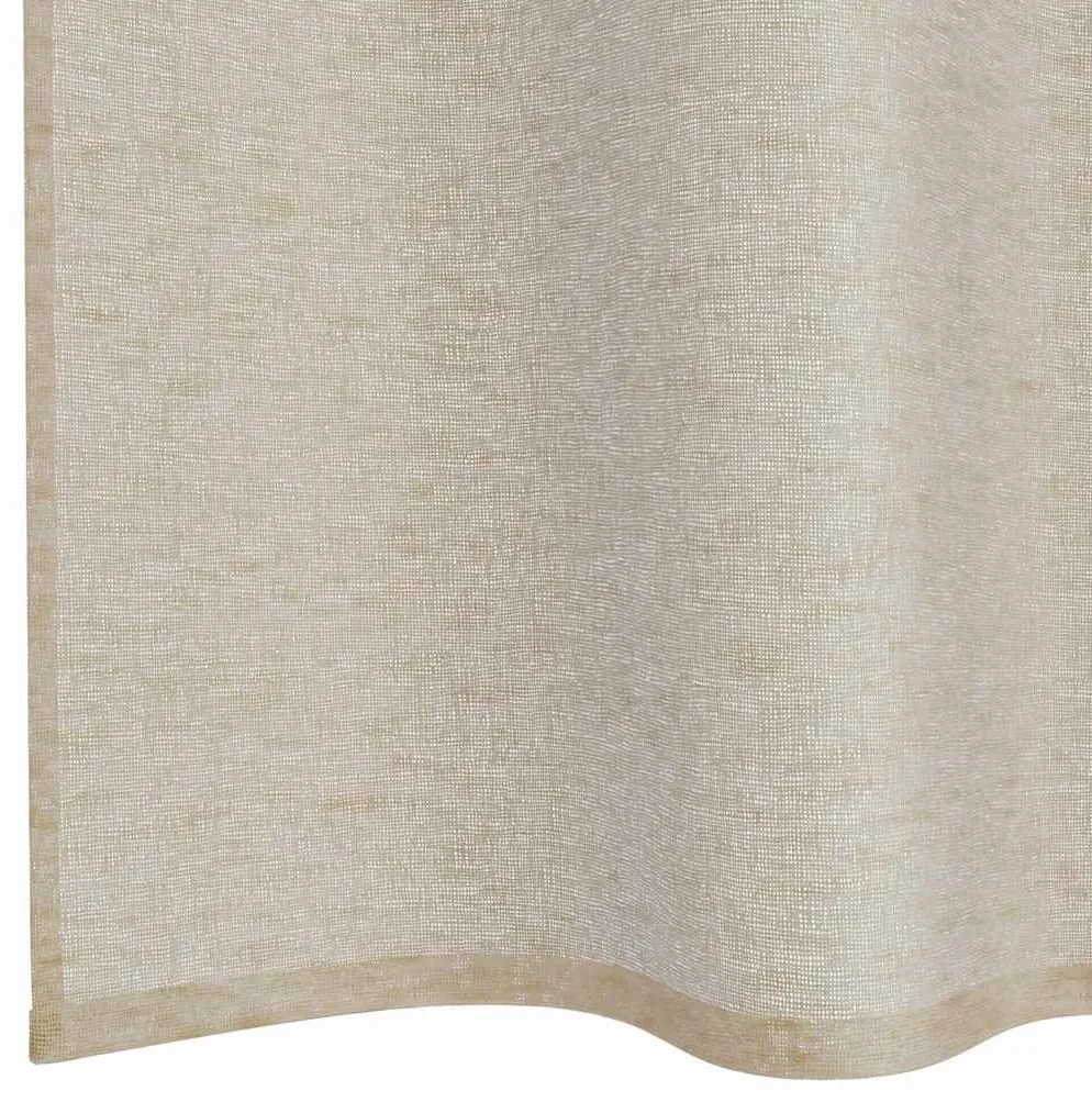 vidaXL Κουρτίνες με κουρτίνες 2 pcs Άμμος 140x175cm Πολυεστέρας