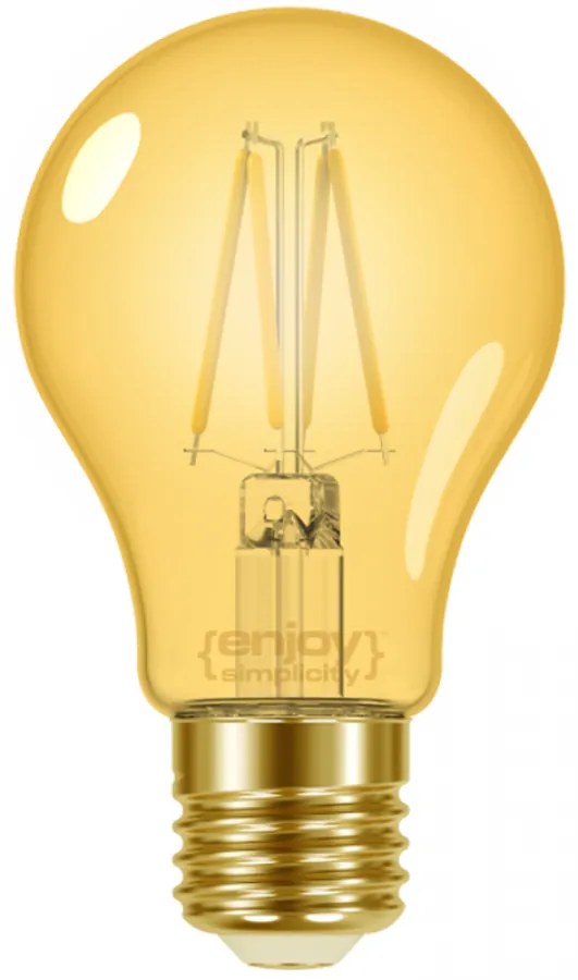 Λαμπτήρας Led Filament Amber Dimmable Α60 E27 7,5w 2000K 600lm Ø64xH145mm Enjoy EL825902