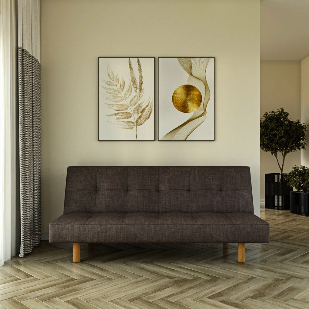 Καναπές Κρεβάτι Hermes Τριθέσιος Καφέ 180x95x82cm - GR-HERMES-2