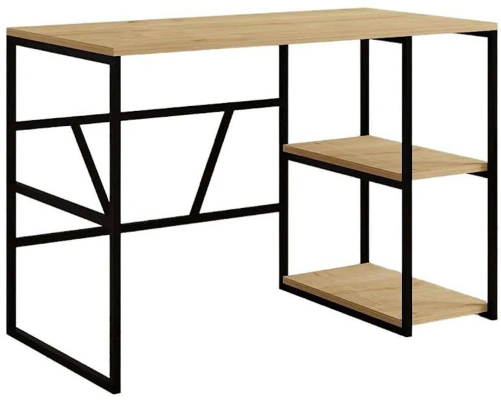 Γραφείο Caste 495SSE1504 120x60x74cm Oak-Black