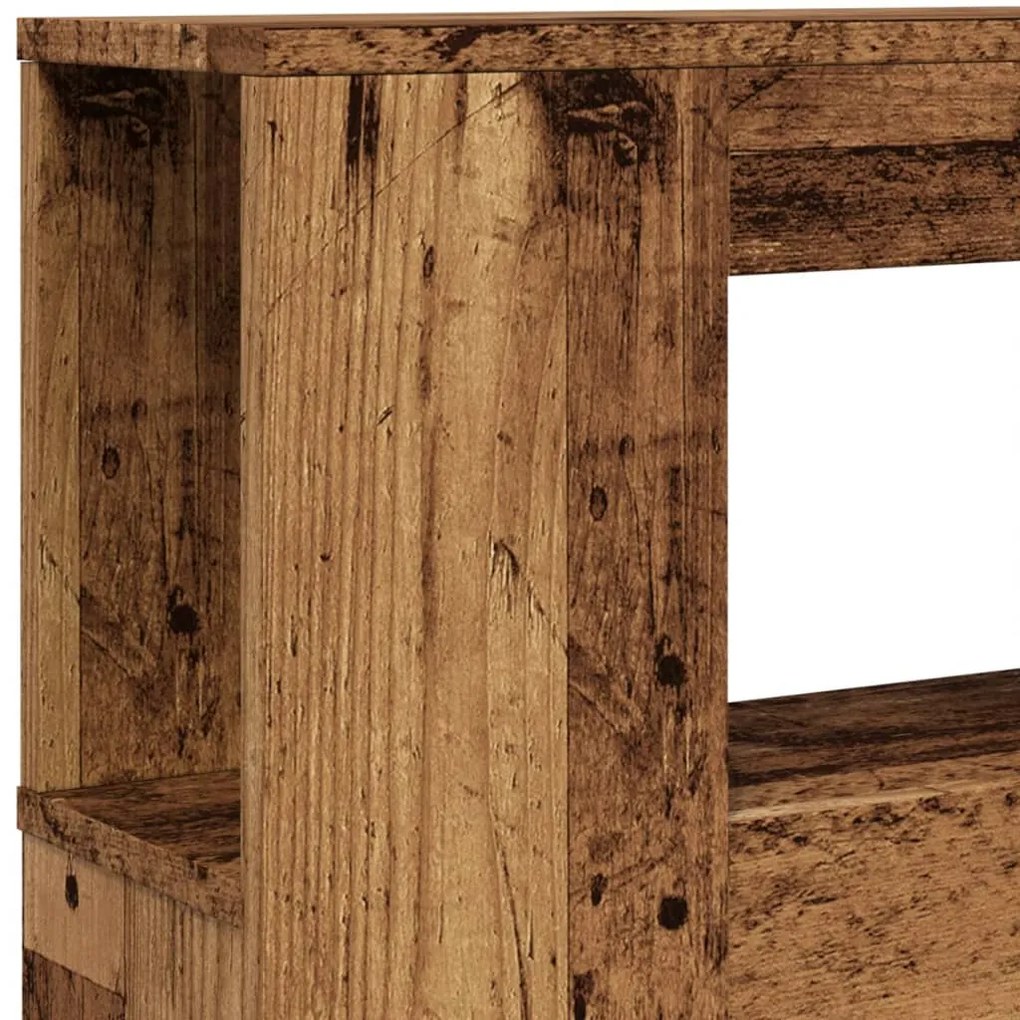 LED κεφαλάρι Παλιό ξύλο 180x18,5x103,5 cm Κατασκευασμένο ξύλο - Καφέ