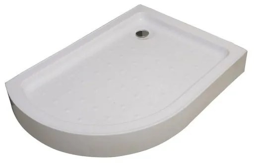 Karag FLORA650 Ντουζιέρα ασύμμετρη ημικυκλική ακρυλική δεξιά 90x120x5,5cm