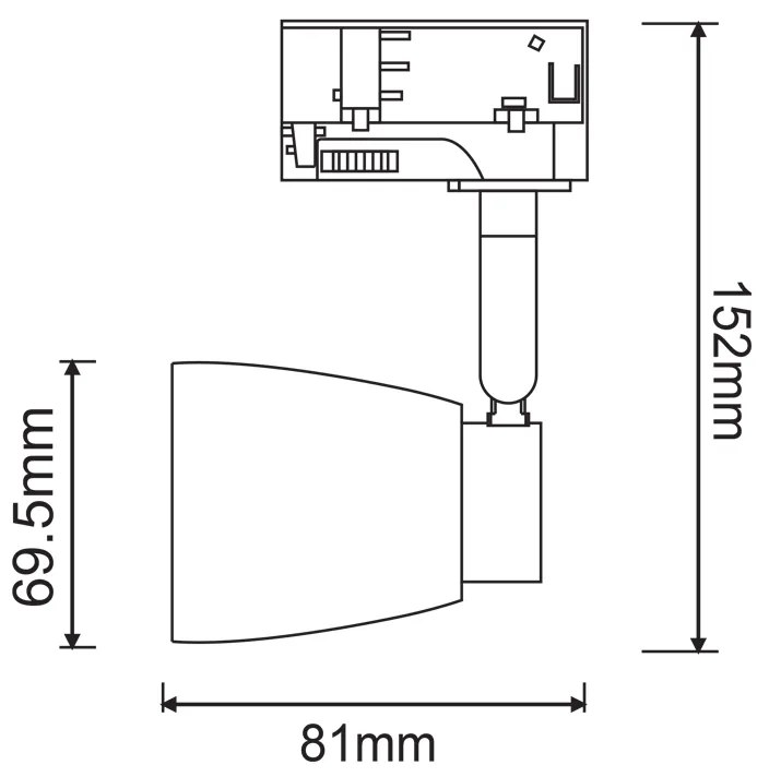 TRACK SPOT GU10 4C WHITE No40 - TS40GU4CWACA - TS40GU4CWACA