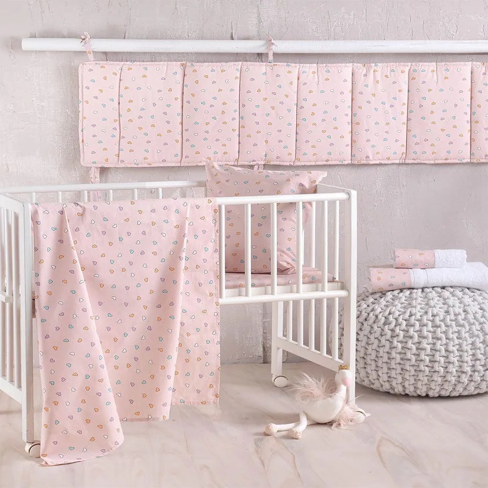 Πάντα Κούνιας Tiny Heart Somon Ρυθμός 43x200cm 100% Cotton