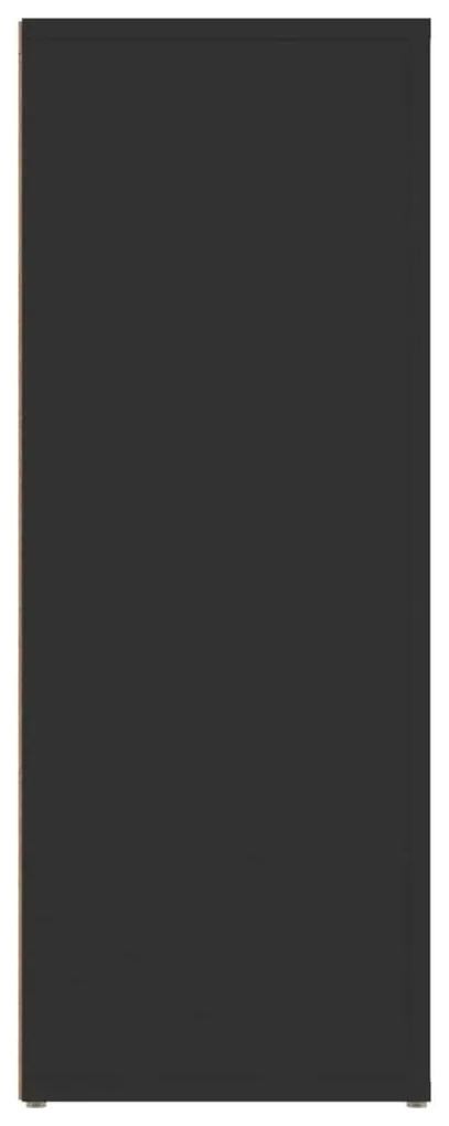 Ντουλάπι Μαύρο 80x30x80 εκ. από Επεξεργασμένο Ξύλο - Μαύρο