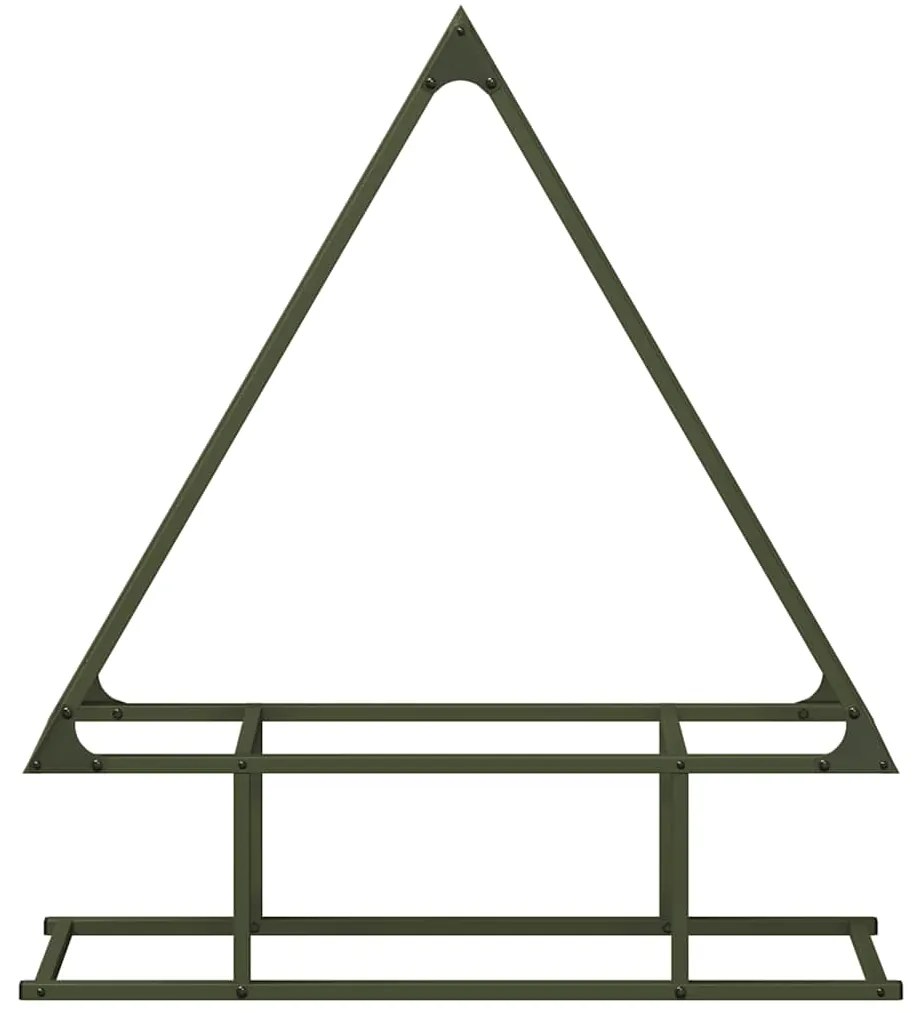 vidaXL Ράφι για καυσόξυλα 80x25x90 εκ. Ατσάλι ψυχρής έλασης