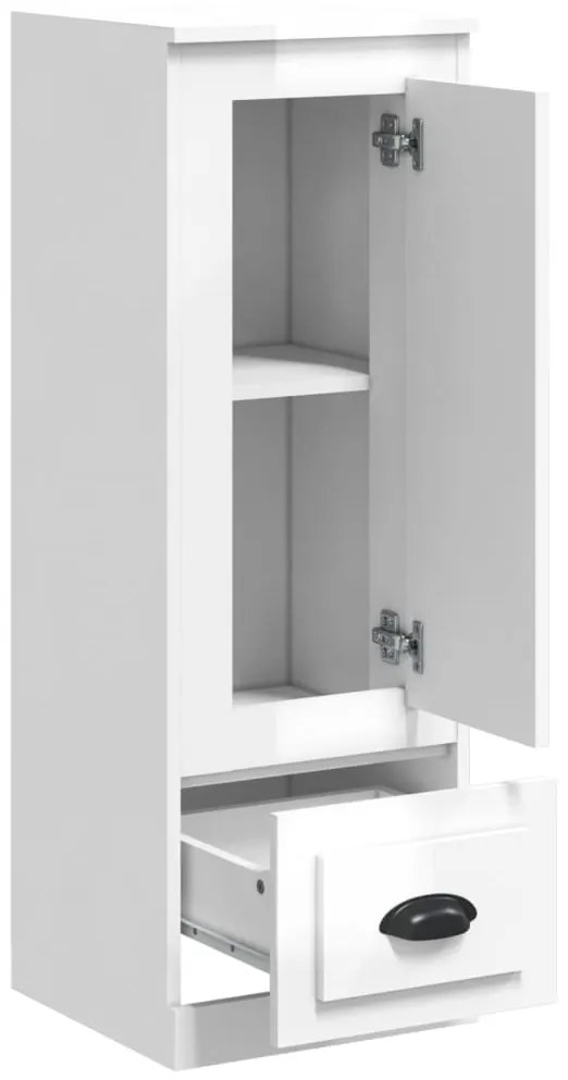 vidaXL Ντουλάπι Γυαλιστερό λευκό 36x35,5x103,5 από Επεξεργασμένο Ξύλο