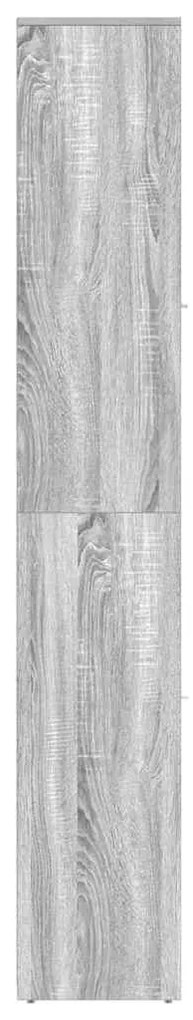 vidaXL Ντουλάπι Μπάνιου Γκρι Sonoma 30x30x183,5 εκ. Επεξεργασμένο Ξύλο