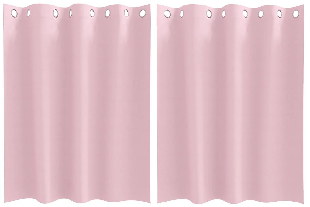 vidaXL Κουρτίνες 2 pcs Μωρουδίστικο Ροζ 140 x 140 cm Πολυεστέρας