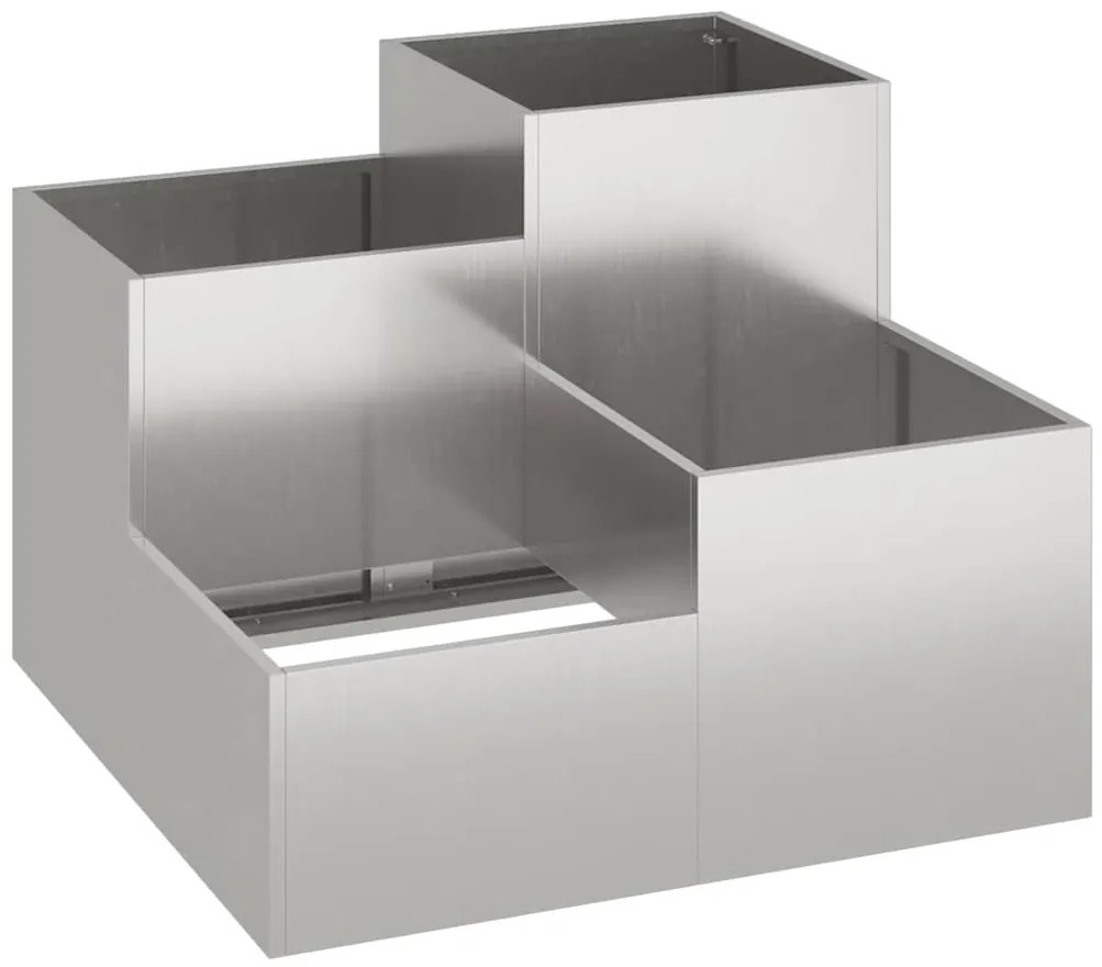 vidaXL Κήπος Φυτώριο 100 x 100 x 60 εκ. από ανοξείδωτο ατσάλι