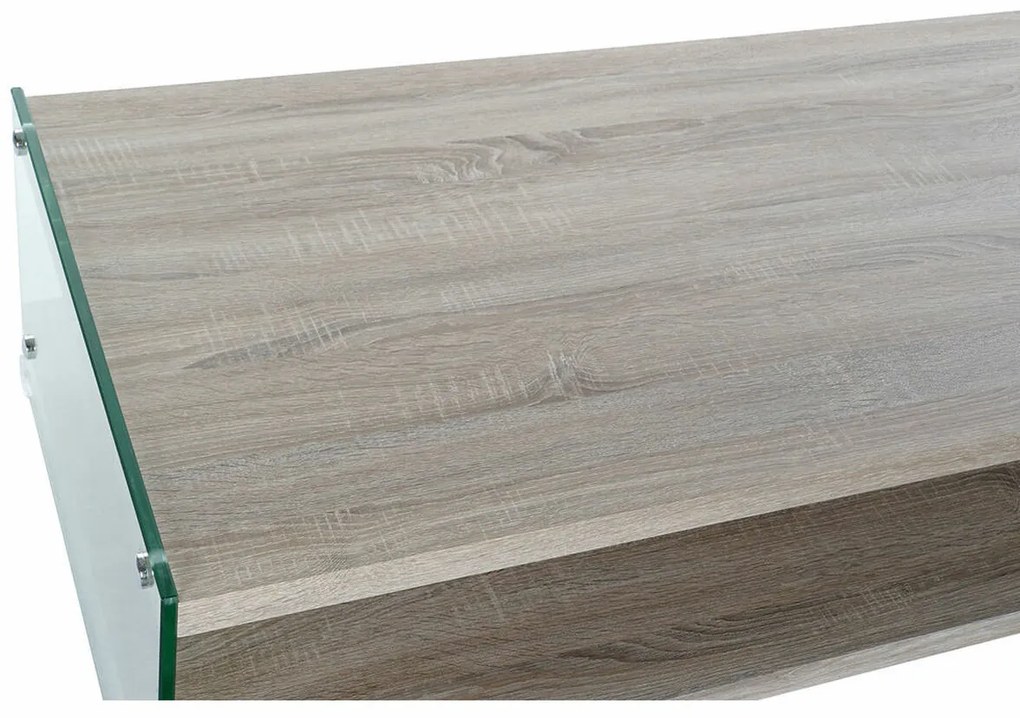 Τραπεζάκι Καφέ DKD Home Decor Πολύχρωμο Διαφανές Φυσικό Ξύλο Κρυστάλλινο Ξύλο MDF 130 x 65 x 35,5 cm