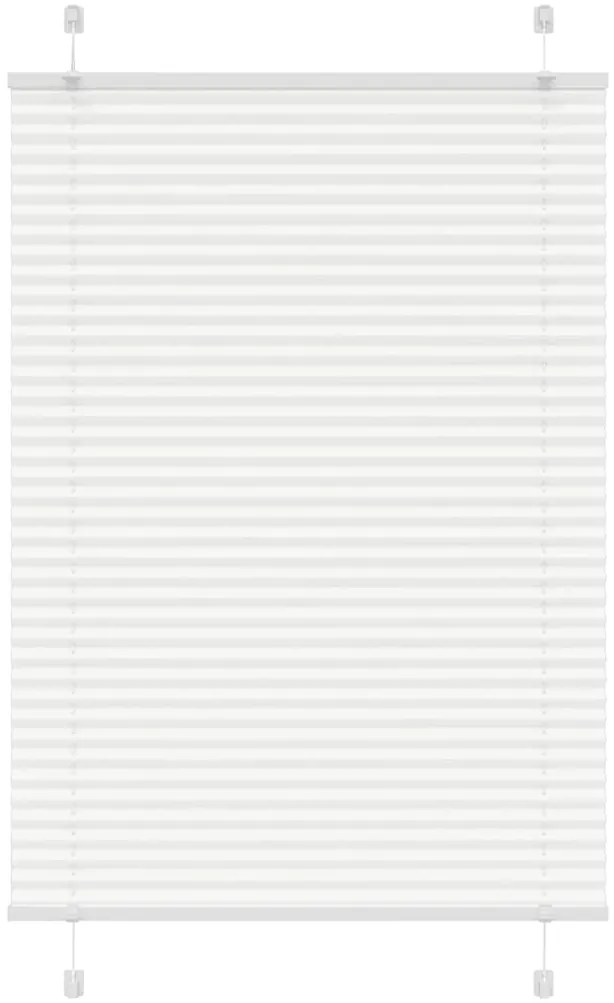 vidaXL Πλισέ περσίδα Λευκό 100x100 cm Πλάτος υφάσματος 99,4 cm