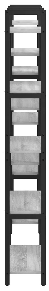 vidaXL Ράφι Βιβλίων Γκρι sonoma 156 x 25 x 167.5 εκ Επεξεργασμένο ξύλο