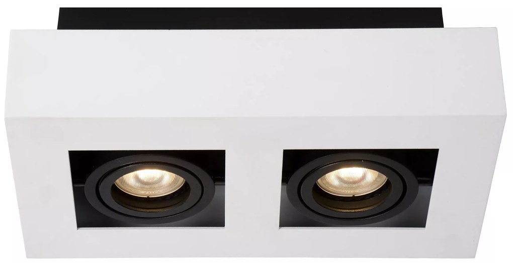 Φωτιστικό Οροφής Lucide 09119-11-31 XIRAX Λευκό (White)|Μαύρο Ματ (Black Mat) 2200 K