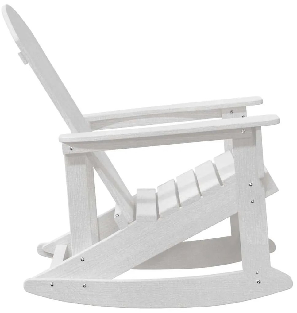 vidaXL Πολυθρόνα Κούνια Adirondack Λευκή 73.5x92x90 cm HDPE