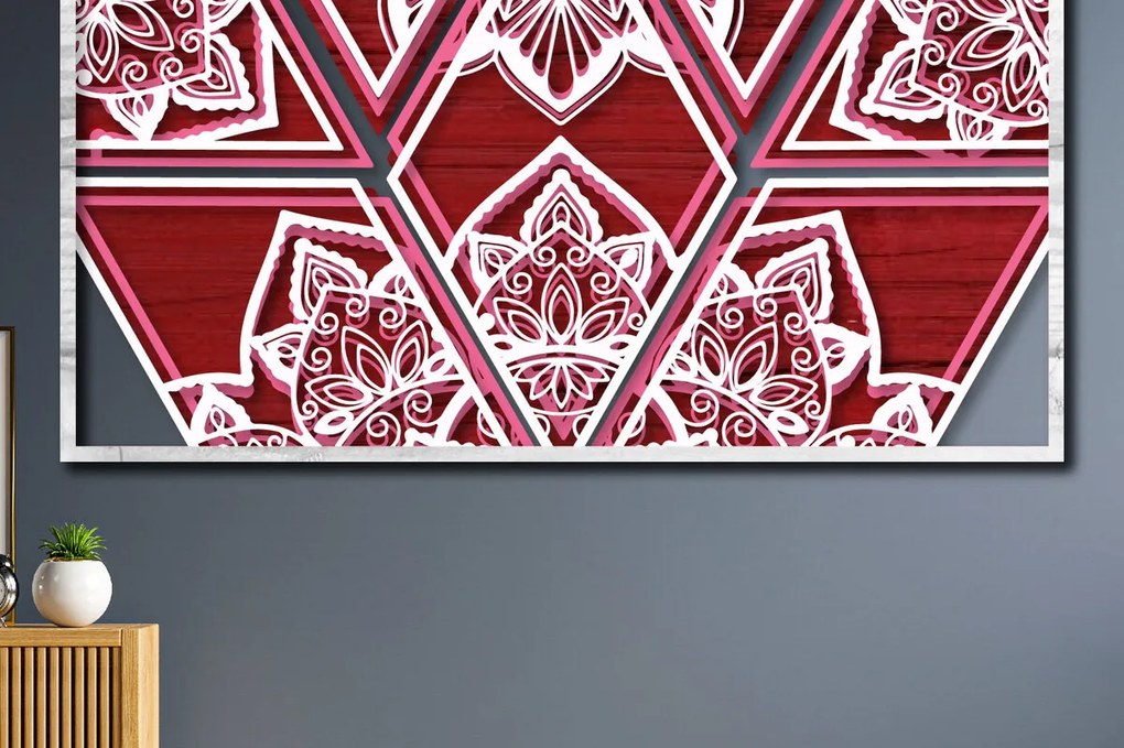 Intra απο ξύλο plywood 3mm-4mm πάχος 3D πολυεπίπεδος αφηρημένος τοίχος Mandala Δίασταση 30x30 cm INTRAFABR-25320380