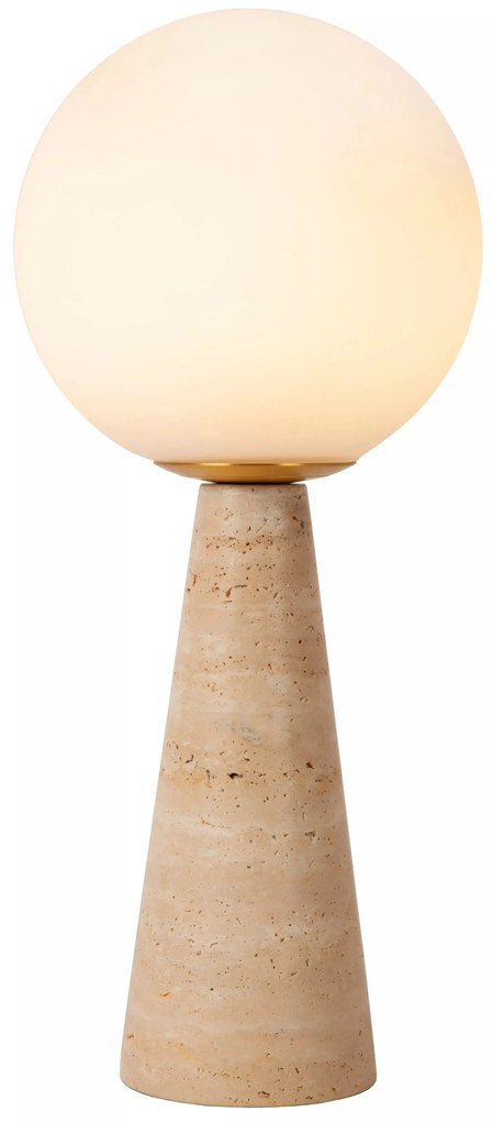 Φωτιστικό Επιτραπέζιο Lucide 05551-01-61 EVIN Λευκό (White)|Τοπέ (Taupe)
